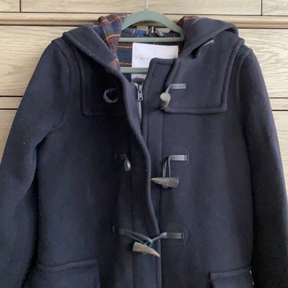 Made in England wool duffle coat with horn toggles - Picture 15 of 16